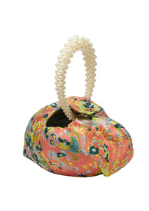 Chiyoko Pearl Handle Bag in Coral