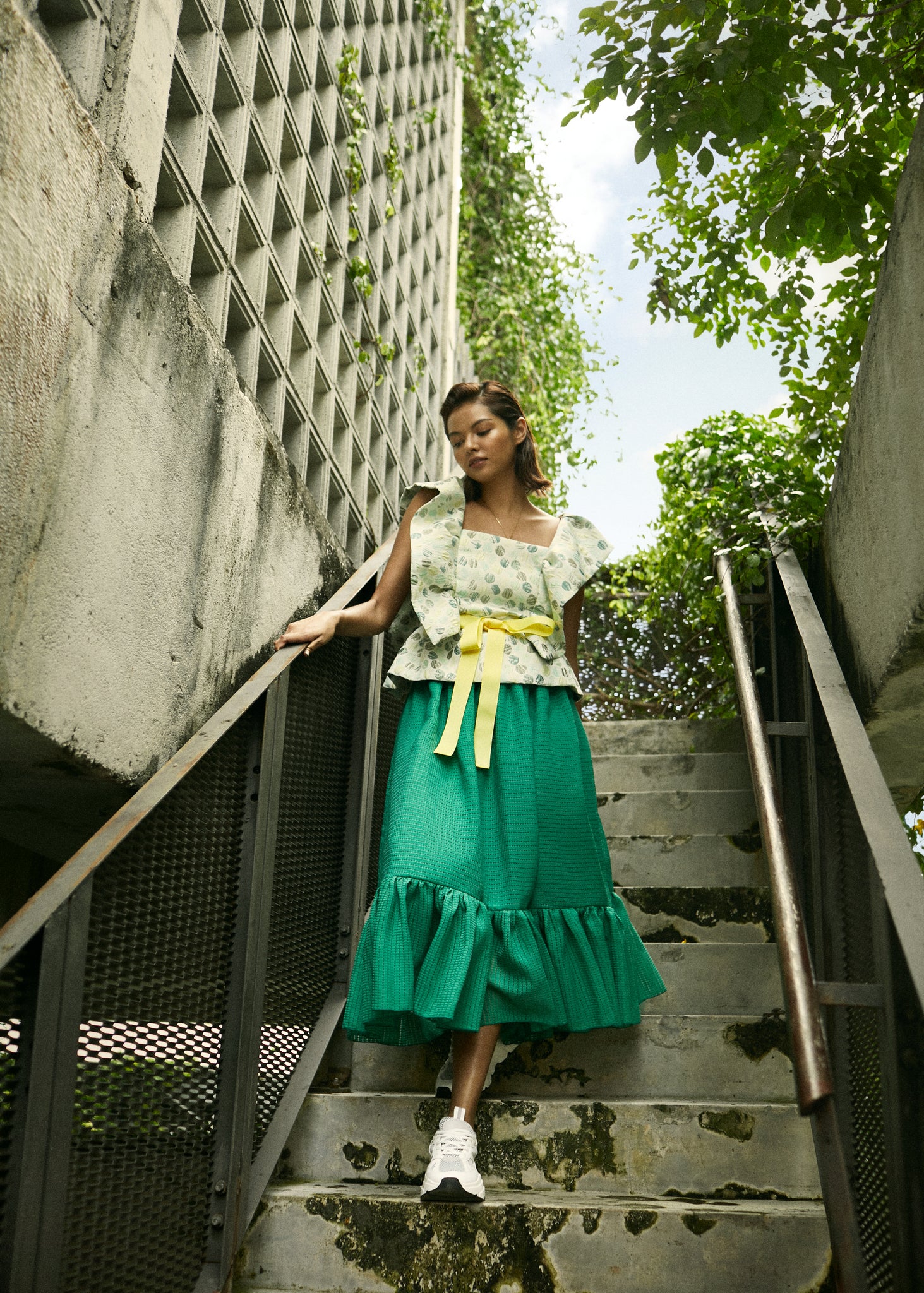 Birds In The City : Ansley Skirt in Emerald